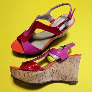 Neon Summer Wedges